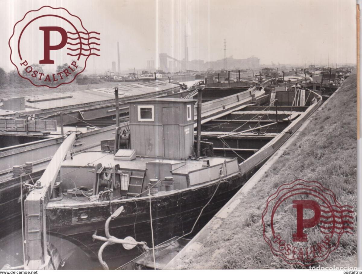 Fotografia antica: WASSERSTRASSENZOLL BERLIN SOWJETZONALEN BINNENSCHIFF BERLINFAHRER HERENHAFEN SPUNDWAND 21*16CM