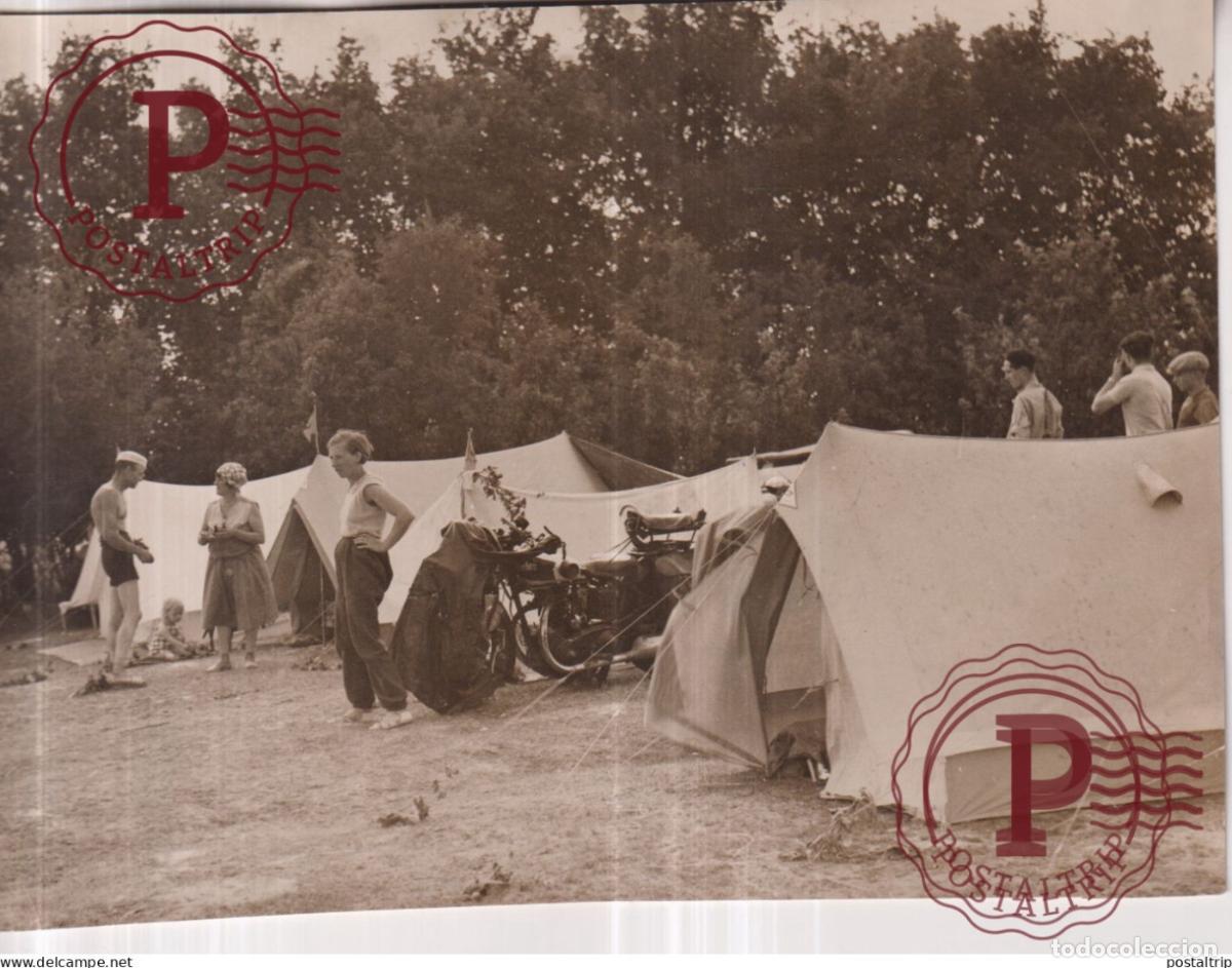 Fotografia antica: 1939 MOTO 18*13CM Loisirs, tourisme, camping, vacances