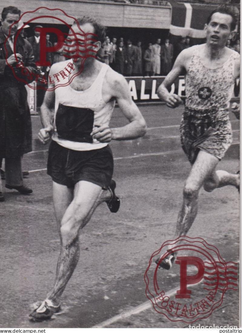 Fotografia antica: ATHLETISME A LAUSANNE SUISSE DANEMARK TIERGERSEN DANOIS SUISSE SUTTER 17*12CM