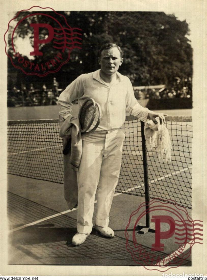 Fotograf&iacute;a antigua: CHAMPIONAT DE FRANCE Jean-Pierre Samazeuilh Jean 18*13CM TENNIS