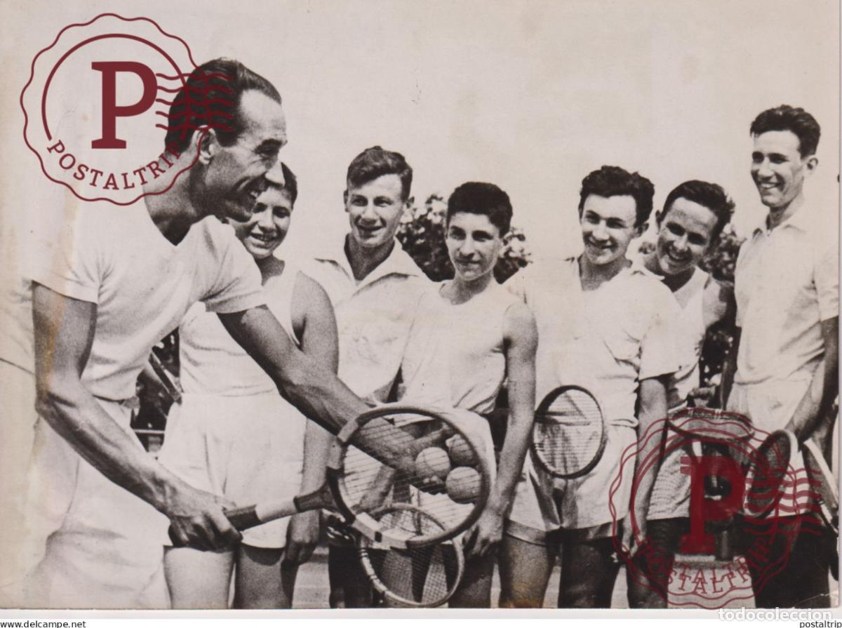 Fotograf&iacute;a antigua: HENRI COCHET ARMEE ROUGE moscou russia russe 18*13CM TENNIS