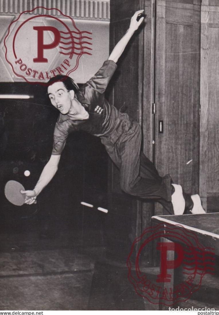 Fotograf&iacute;a antigua: PINGPONG TENNIS DE TABLE A LONDRES ROW SHARMAN 1950 18*13CM TENNIS