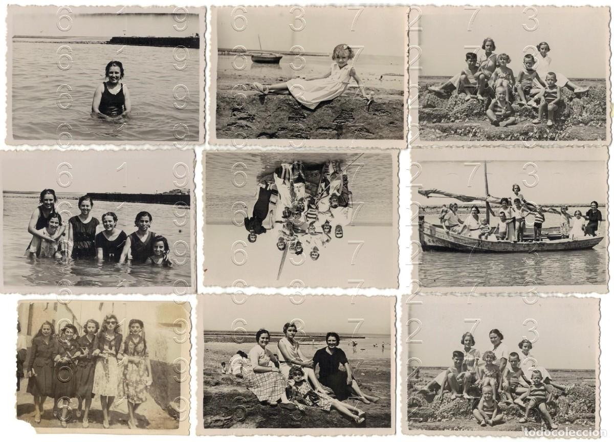 Fotograf&iacute;a antigua: GELVES SEVILLA A&Ntilde;OS 30 FAMILIA VALENCIA DE LOS SANTOS COLECCION 9 FOTOGRAFIAS UNICAS B46