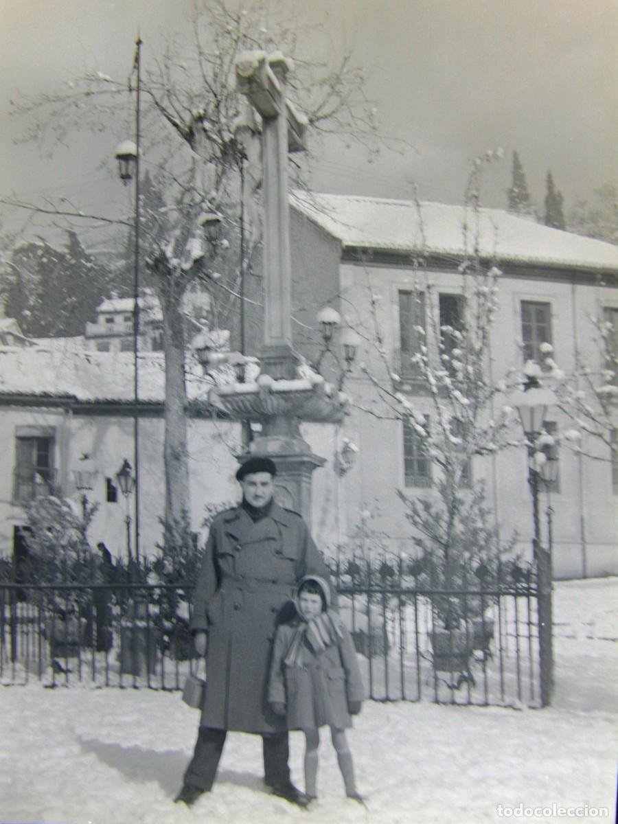 Fotograf&iacute;a antigua: CLICH&Eacute;, NEGATIVO EN CELULOIDE. GRANADA. GRAN NEVADA DEL A&Ntilde;O 1957. CAMPO PRINCIPE. 9X6 CM
