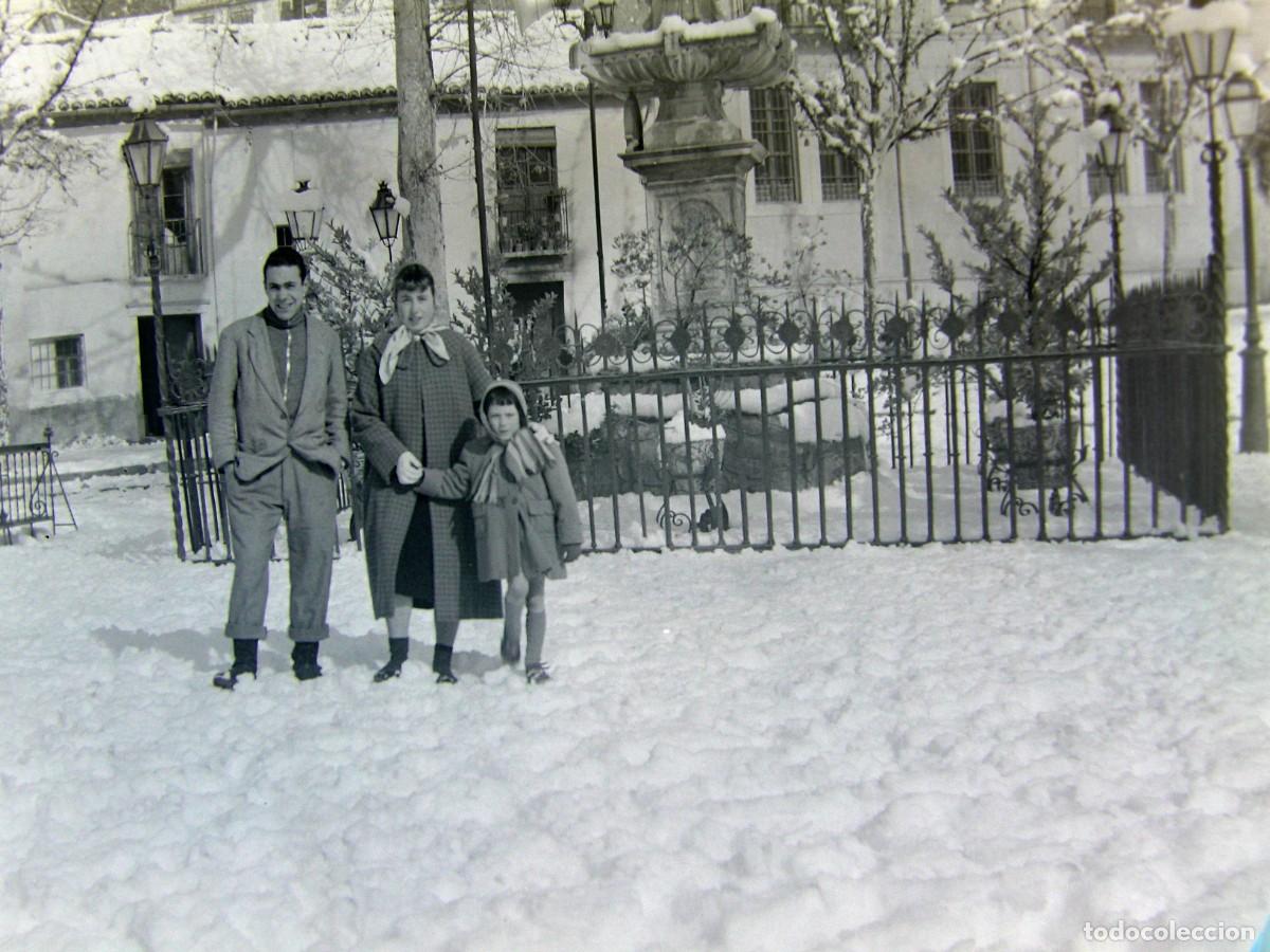 Fotograf&iacute;a antigua: CLICH&Eacute;, NEGATIVO EN CELULOIDE. GRANADA. GRAN NEVADA DEL A&Ntilde;O 1957. CAMPO PRINCIPE. 9X6 CM