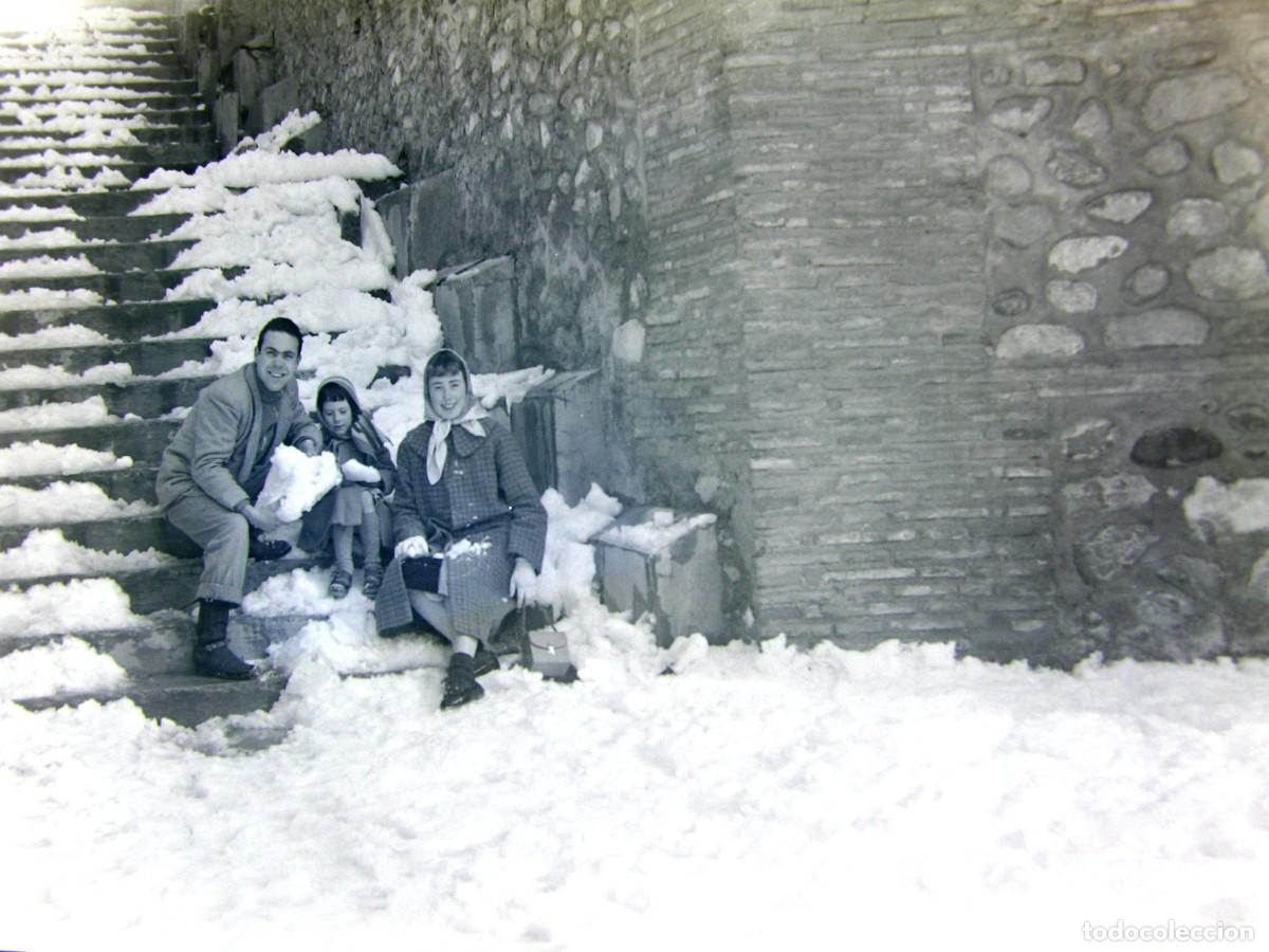 Fotograf&iacute;a antigua: CLICH&Eacute;, NEGATIVO EN CELULOIDE. GRANADA. GRAN NEVADA DEL A&Ntilde;O 1957. 9X6 CM