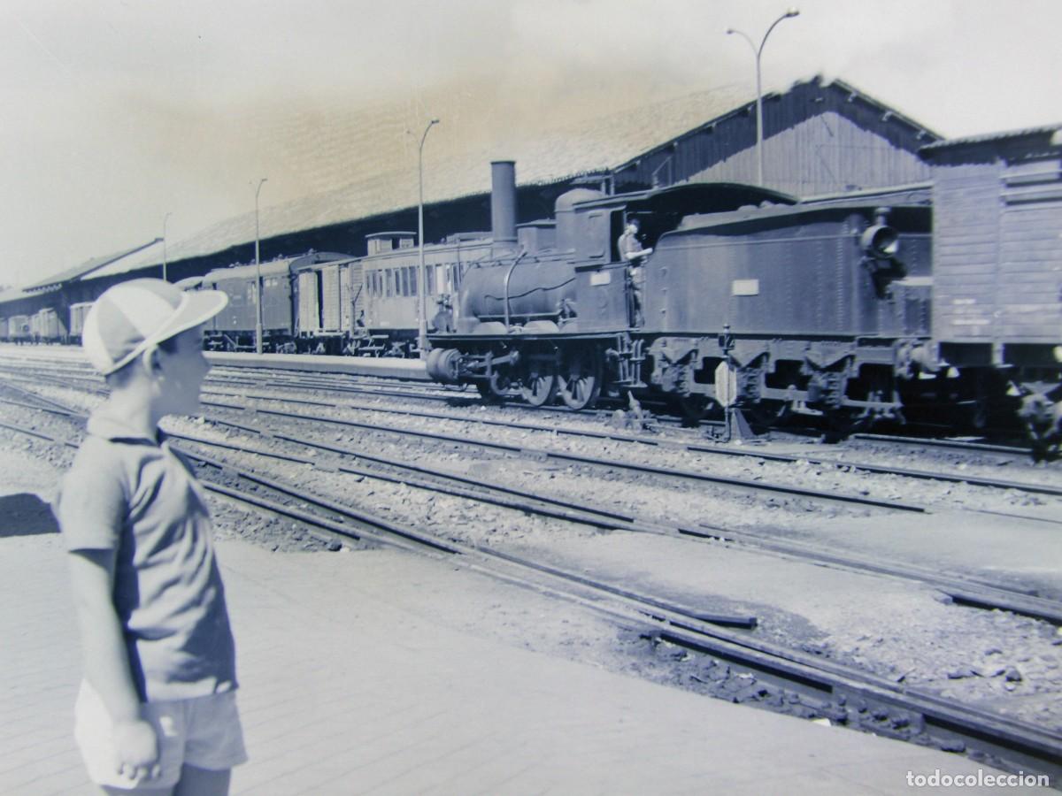 Fotograf&iacute;a antigua: CLICH&Eacute;, NEGATIVO EN CELULOIDE. ESTACION, TREN. GRANADA? 1958. 9X6 CM