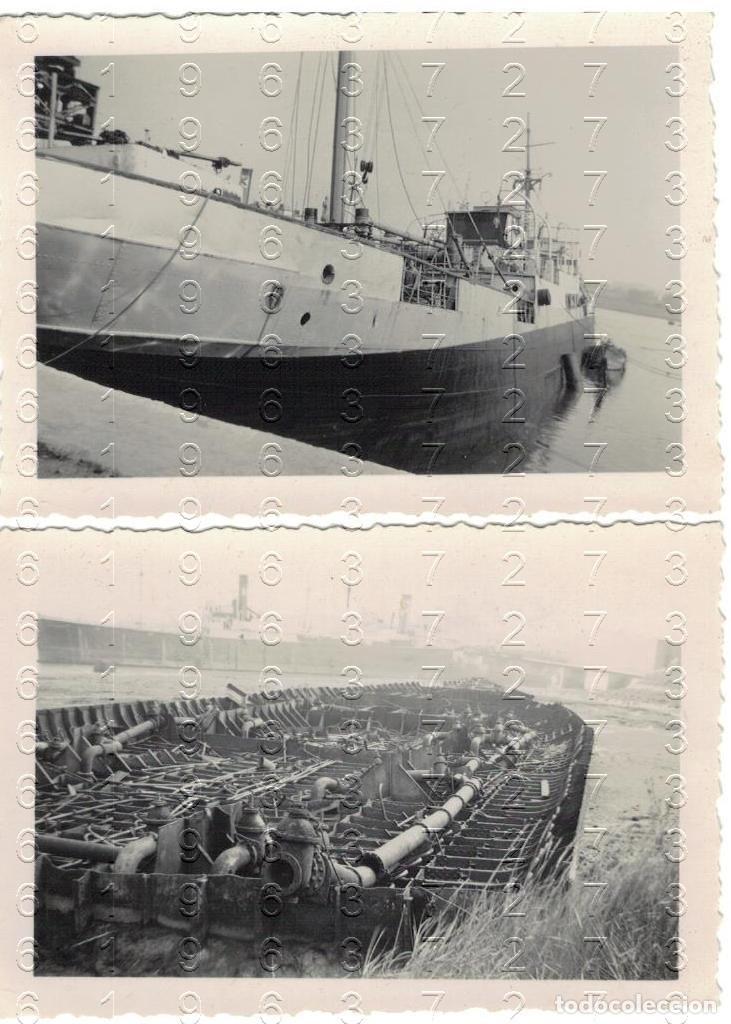 Fotograf&iacute;a antigua: ASTILLERO CANTABRIA 2 FOTOGRAFIAS UNICAS 9X6 B47