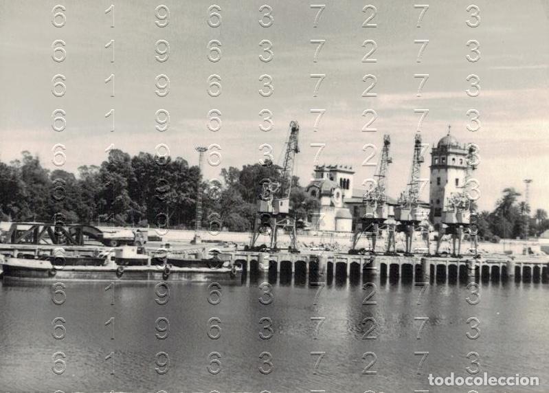 Fotograf&iacute;a antigua: SEVILLA INSTITUTO MURILLO PUERTO GUADALQUIVIR 2 FOTOGRAFIA UNICA 10X7 B47