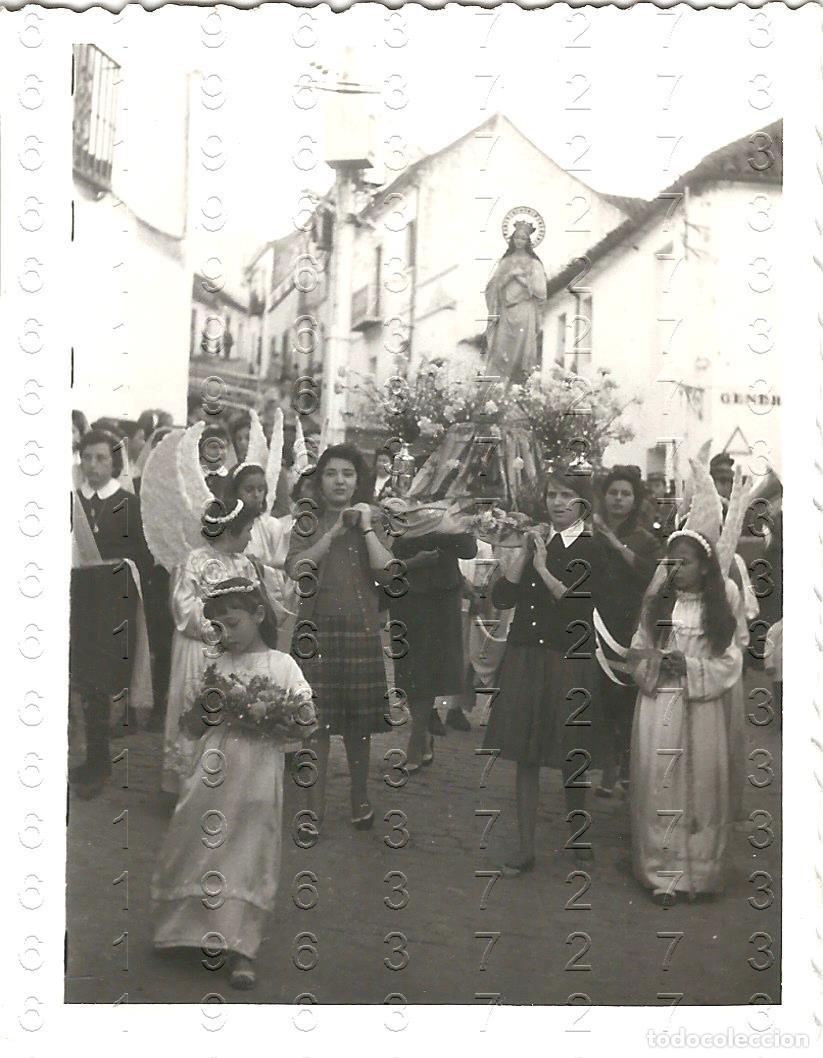 Fotograf&iacute;a antigua: ALGECIRAS PROCESION FOTOGRAFIA UNICA MUY ANTIGUA 9X6 M27