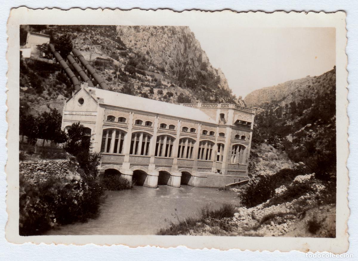 Fotograf&iacute;a antigua: Magn&iacute;fica fotograf&iacute;a. Central hidroel&eacute;ctrica de Chulilla, Val&egrave;ncia. A&ntilde;os 40-50