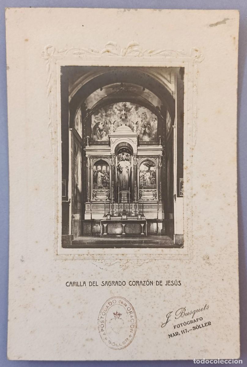 Fotograf&iacute;a antigua: FOTO ORIGINAL. CAPILLA DEL SAGRADO CORAZ&Oacute;N DE JES&Uacute;S. FOTO J. BUSQUETS. S&Oacute;LLER. MALLORCA.