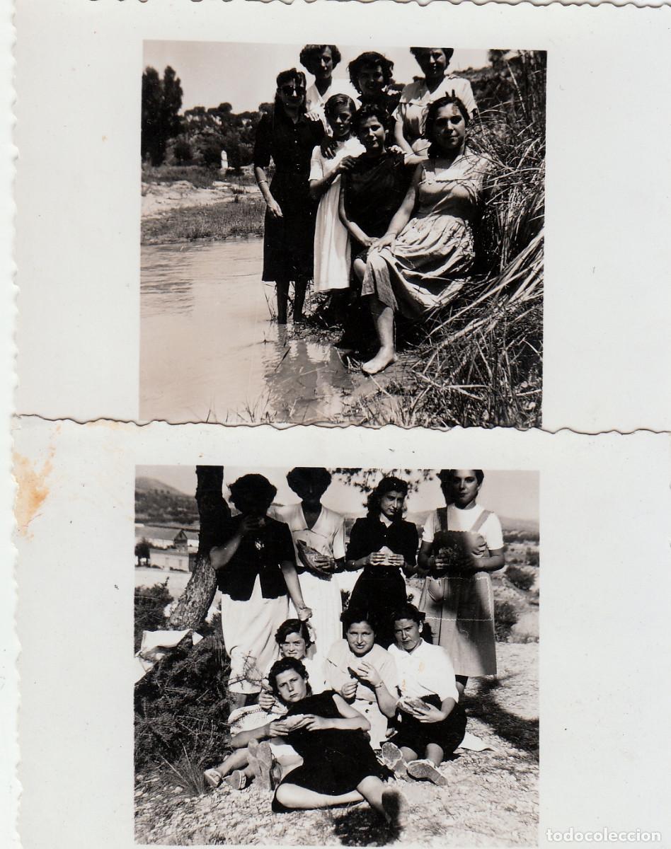Fotograf&iacute;a antigua: 2 curiosas fotos. Mujeres comiendo unos bocadillos. Garc&iacute;a, Grao Val&egrave;ncia A&ntilde;os 40 pc