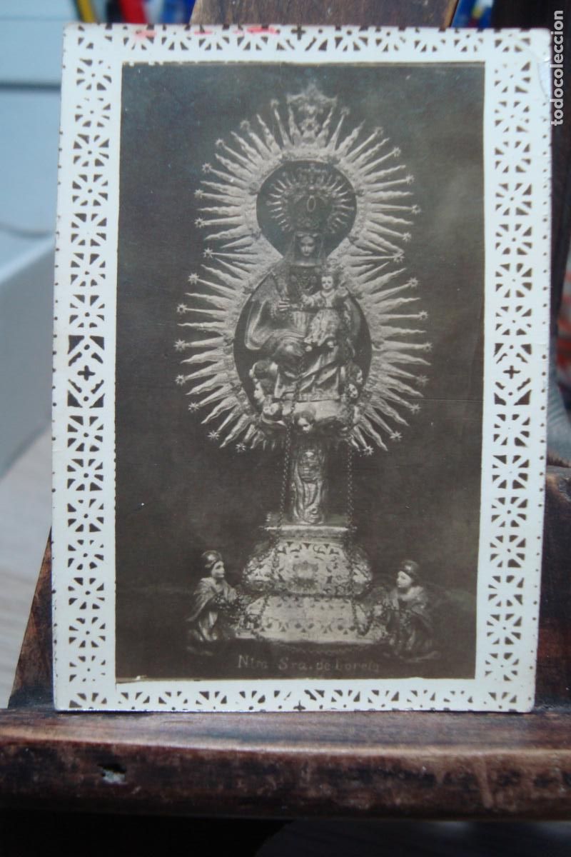 Fotograf&iacute;a antigua: ANTIGUA FOTOGRAFIA VIRGEN DE LORETO PATRONA ALJARAFE SEVILLA
