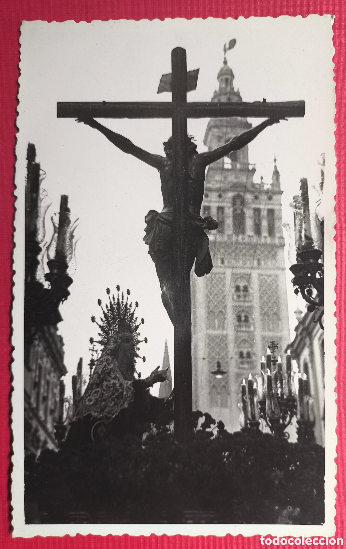 Photographie ancienne: SEVILLA SEMANA SANTA PASO PROCESI&Oacute;N SANT&Iacute;SIMO CRISTO DE LAS MISERICORDIAS FOTOGRAF&Iacute;A SERRANO