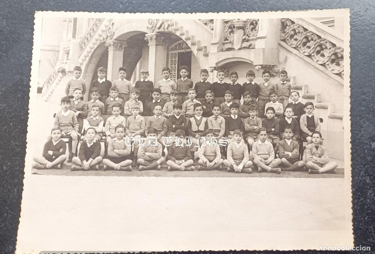 Antique Photography: FOTOGRAFIA DEL COLEGIO DE NUESTRA SE&Ntilde;ORA DEL PILAR, MADRID, ALUMNOS DE 1950, FOTO J. BERINGOLA, MIDE