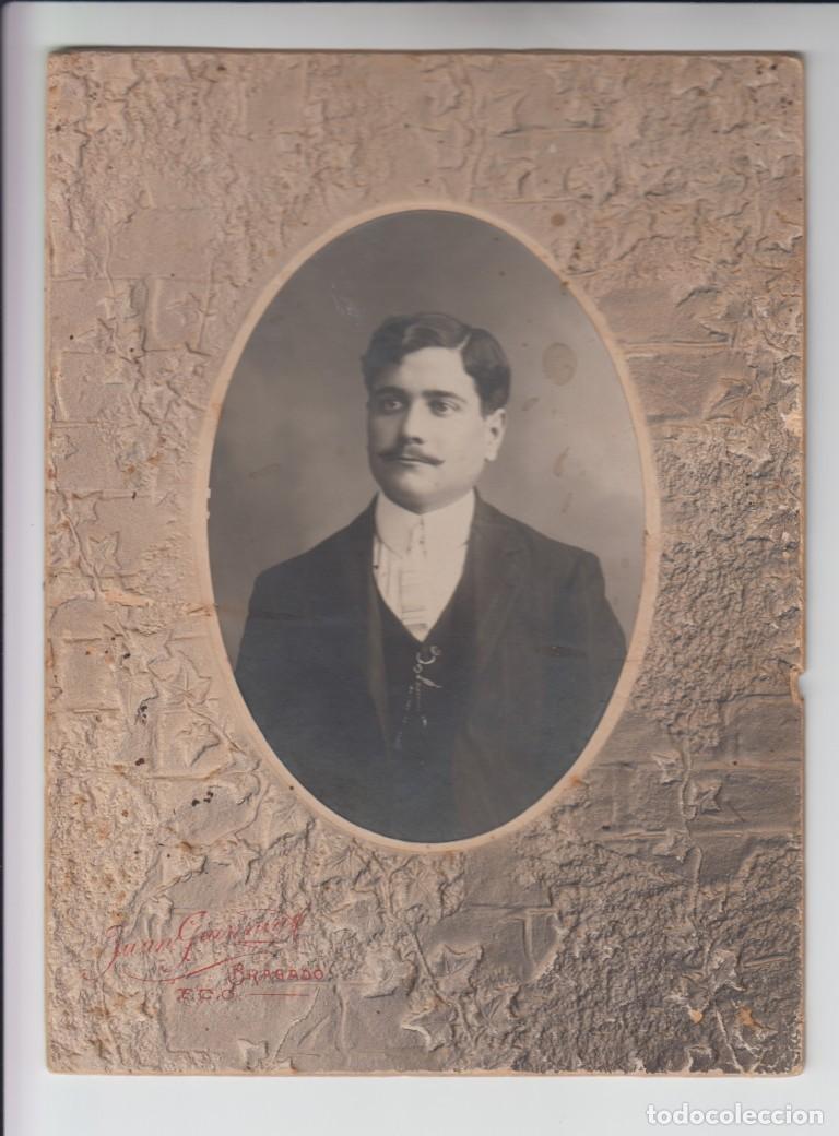 Alte Fotografie: Fotograf&iacute;a FCO &ndash; dragado Juan Gianing +/- Ferroviaria Reverso manuscrito recuerdo Fermin Salazar