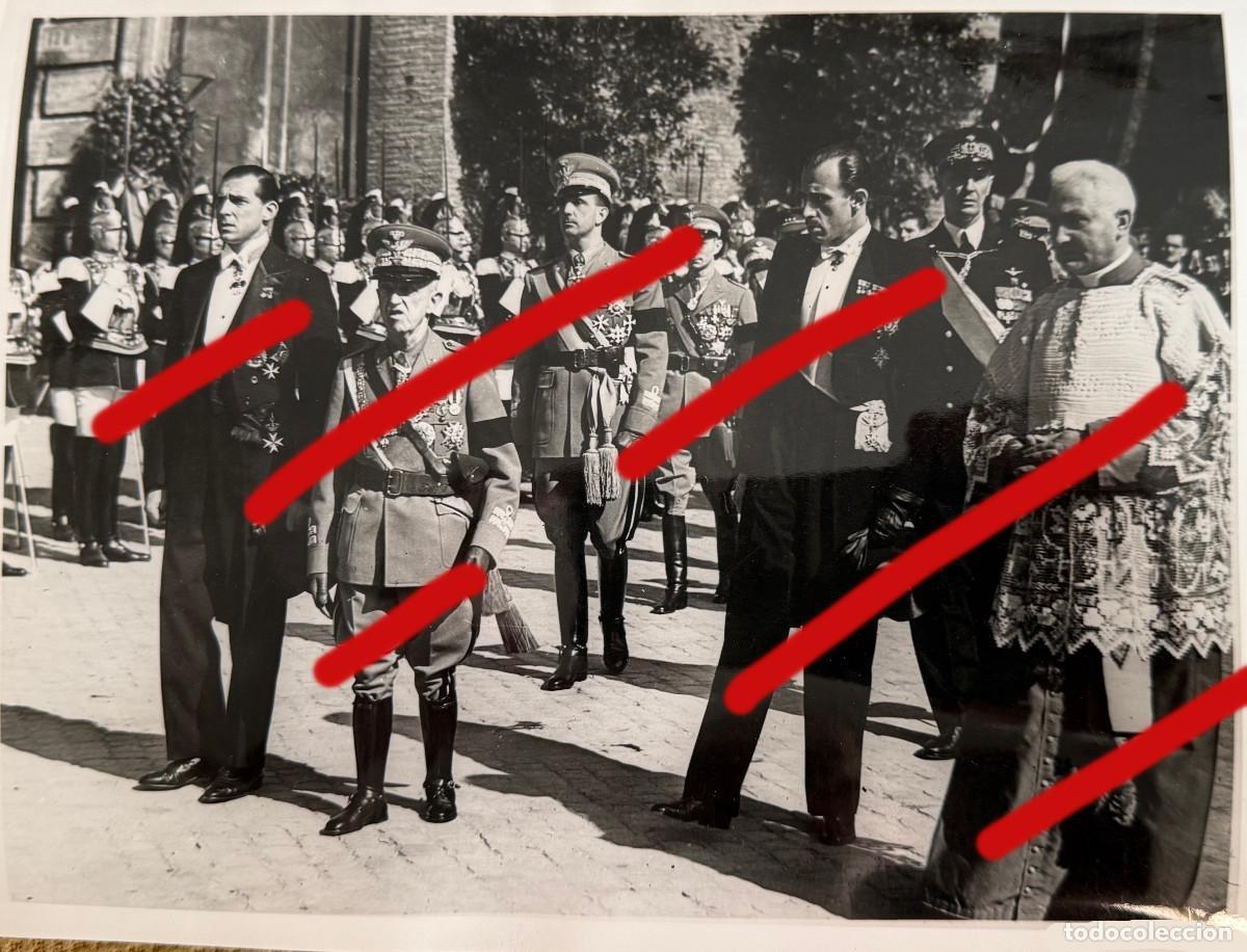 Fotografia antica: Don Juan de Borbon con el Rey de Italia Victor Manuel III - Fotograf&iacute;a Antigua Original Monarqu&iacute;a Eu