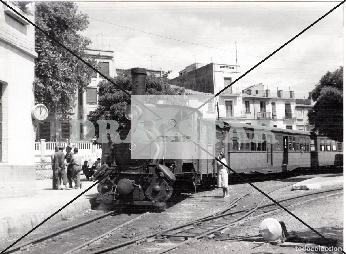 Fotograf&iacute;a antigua: ANTIGUA FOTOGRAFIA ORIGINAL LA PANDEROLA EN LA ESTACI&Oacute;N HOY PLAZA J. BORRULL CASTELLON TAMA&Ntilde;O 18X24