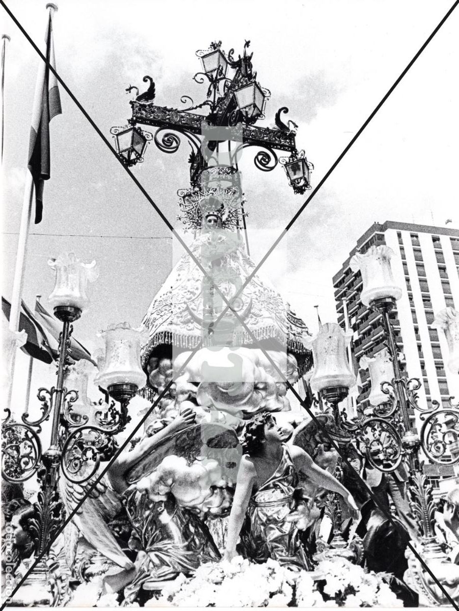 Fotograf&iacute;a antigua: ANTIGUA FOTOGRAFIA ORIGINAL FIESTAS DEL 50 ANIVERSARIO CORONACI&Oacute;N CASTELLON TAMA&Ntilde;O 18X24