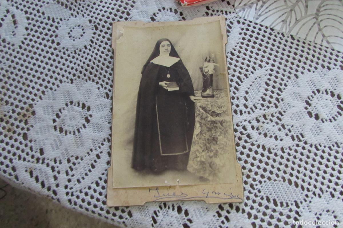 Fotograf&iacute;a antigua: ANTIGUA FOTO MONJA NI&Ntilde;O JESUS FOTOGRAFIA M DEL CASTILLO Y GARCES
