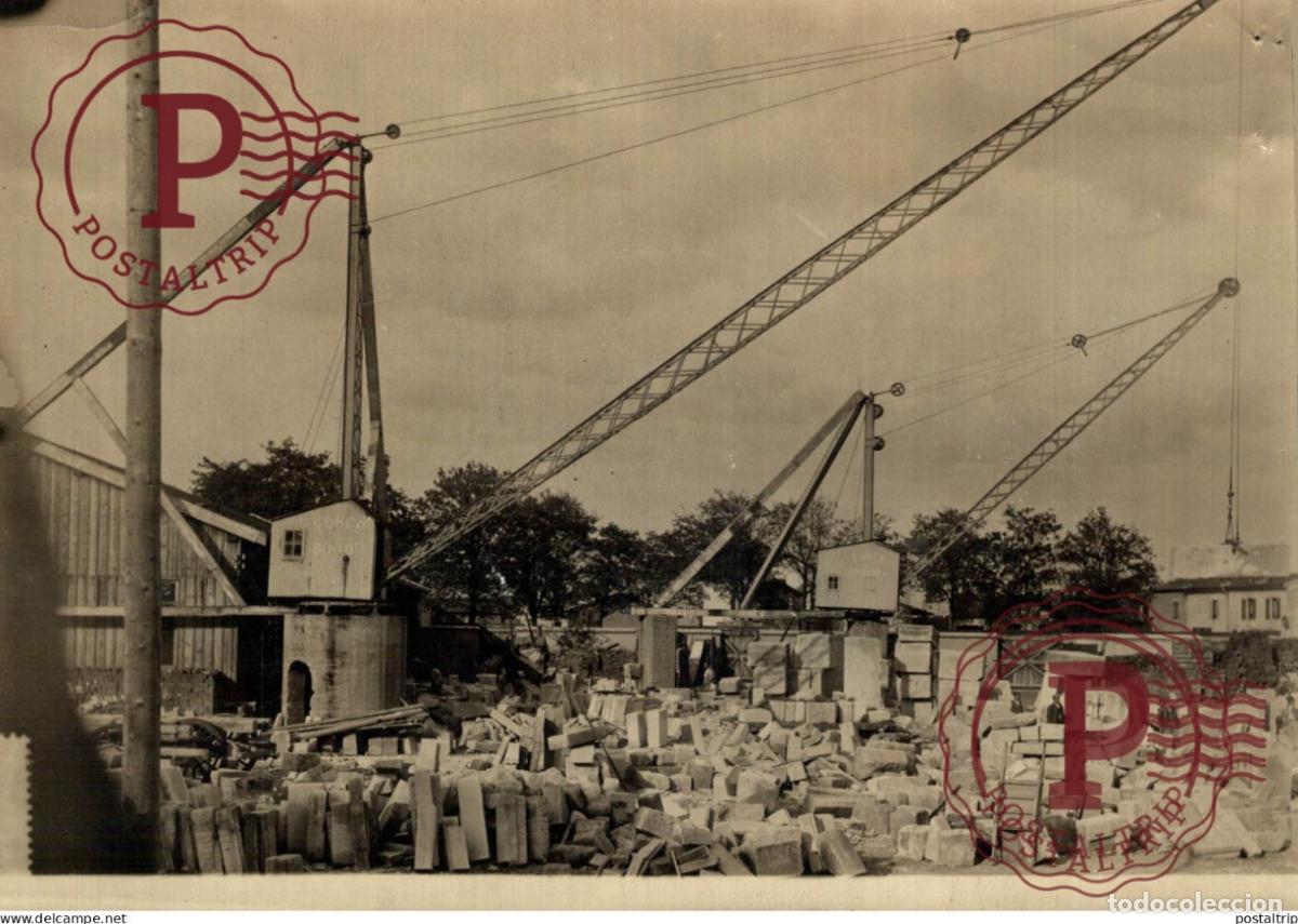 Fotografia antica: France-Lanord & Bichaton Meurthe-et-Moselle 16*12CM GRUE CRANE KRAAN GRUA