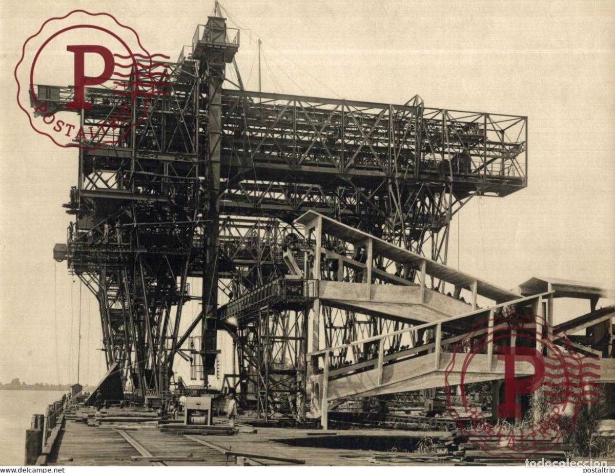 Fotografia antica: CARBON 22*16CM GRUE CRANE KRAAN GRUA