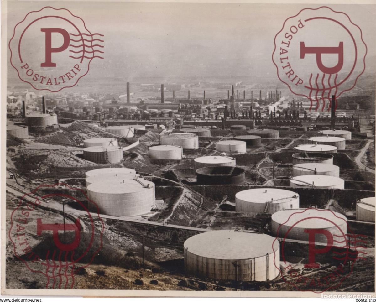 Fotografia antiga: RICHMOND CALIFORNIA USA REFINERIES STANDARD OIL COMPANY 24*17CM OIL GAS MINE MINING MINA