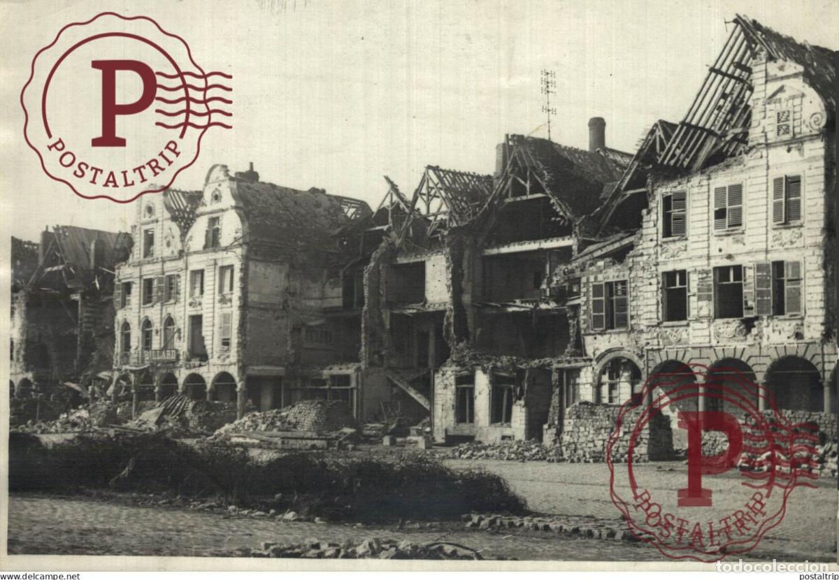 Fotografia antiga: ARRAS 1918 MAISONS SUR LA GRANDE PLACE 18*13CM