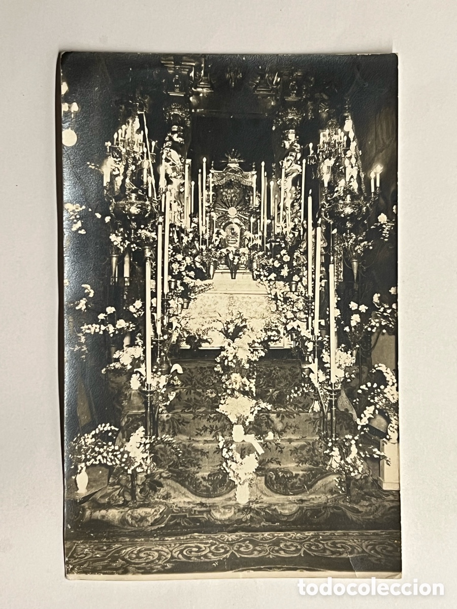 Fotografia antiga: ALTAR BARROCO Festividad del Sant&iacute;simo.., en alg&uacute;n lugar de Valencia&hellip; por identificar (h.1950?)