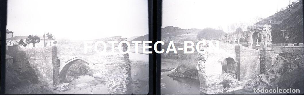 Fotografia antiga: 2 NEGATIVOS ACETATO PONT DEL DIABLE DERRUIDO MARTORELL A&Ntilde;OS 40/50