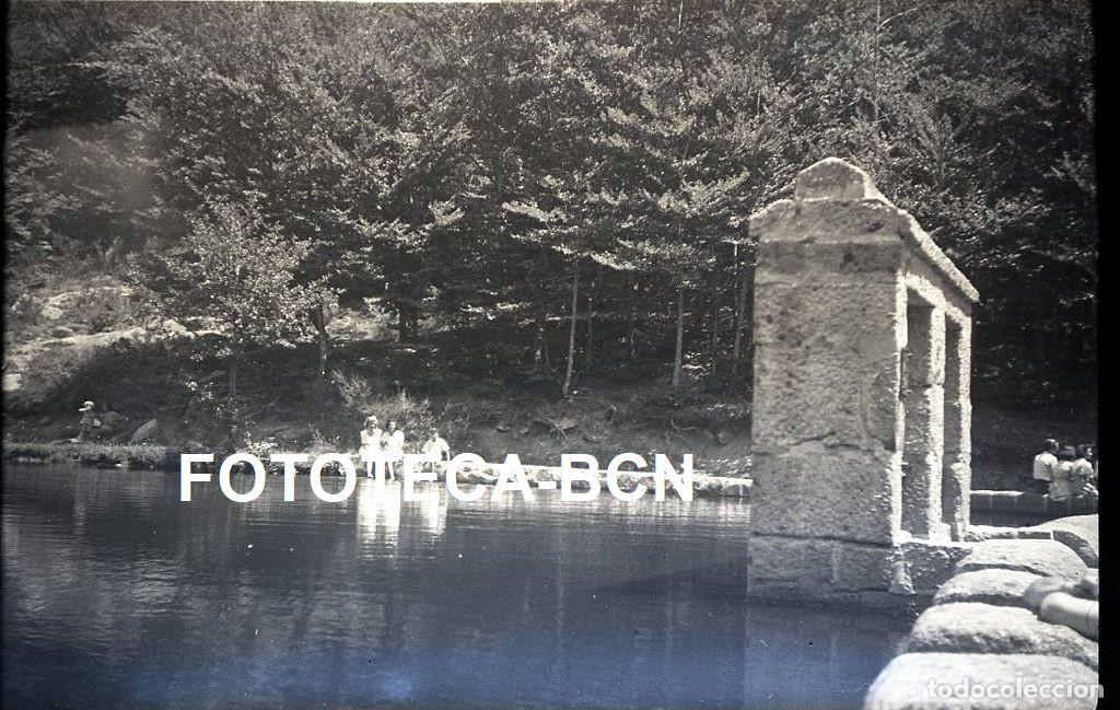 Fotografia antiga: NEGATIVO ACETATO SANTA FE DEL MONTSENT PRESA ESTANQUE A&Ntilde;OS 40/50