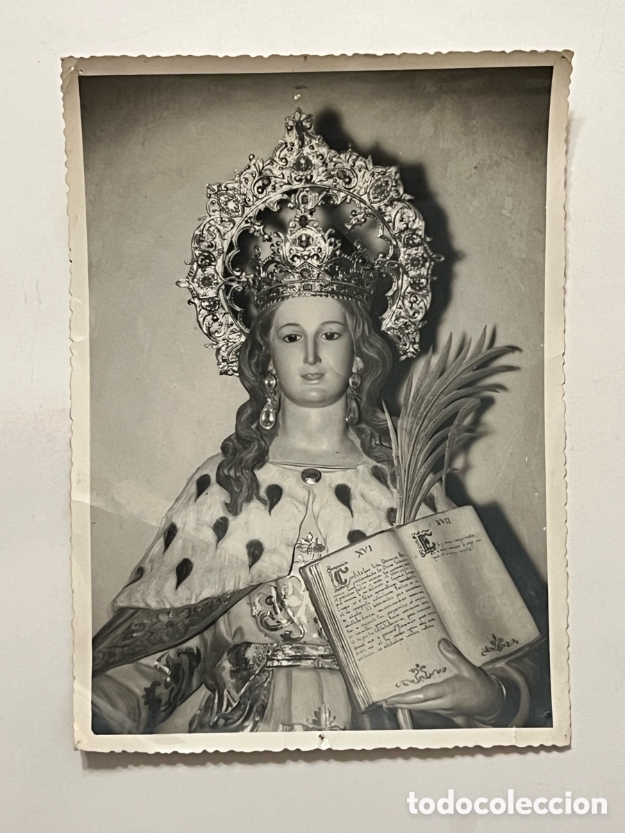 Fotograf&iacute;a antigua: SANTA CATALINA DE ALEJANDR&Iacute;A. Se venera en Valencia en la Iglesia de Santa Catalina FOTO NACHER