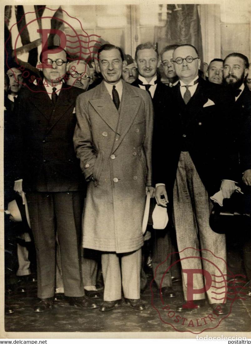 Fotografia antiga: JAMES WALKER MAIRE NEW YORK A PARIS LATOUR GEORGES PRADE 18*13CM Photo Meurisse Paris France colle