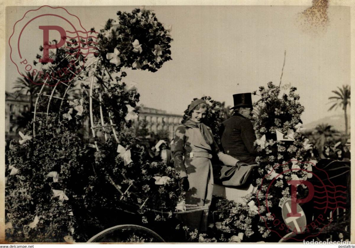 Fotografia antica: NICE FRANCE MISS EUROPE A LA FETE DES FLEURS DONN&Eacute;E EN SON HONNEU 18*13CM Photo Meurisse Paris Franc