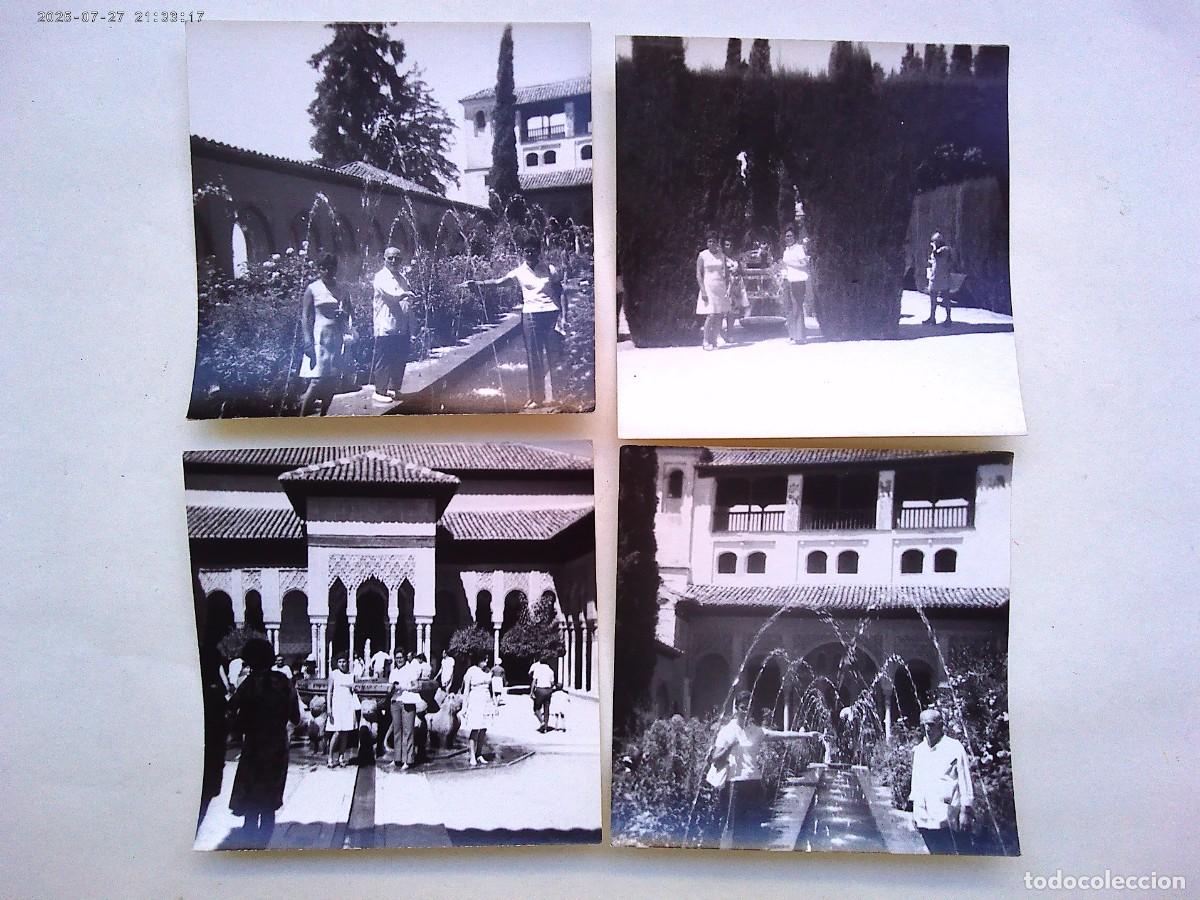 Fotograf&iacute;a antigua: LOTE DE 4 FOTOS DE GENTE EN LA ALHAMBRA DE GRANADA