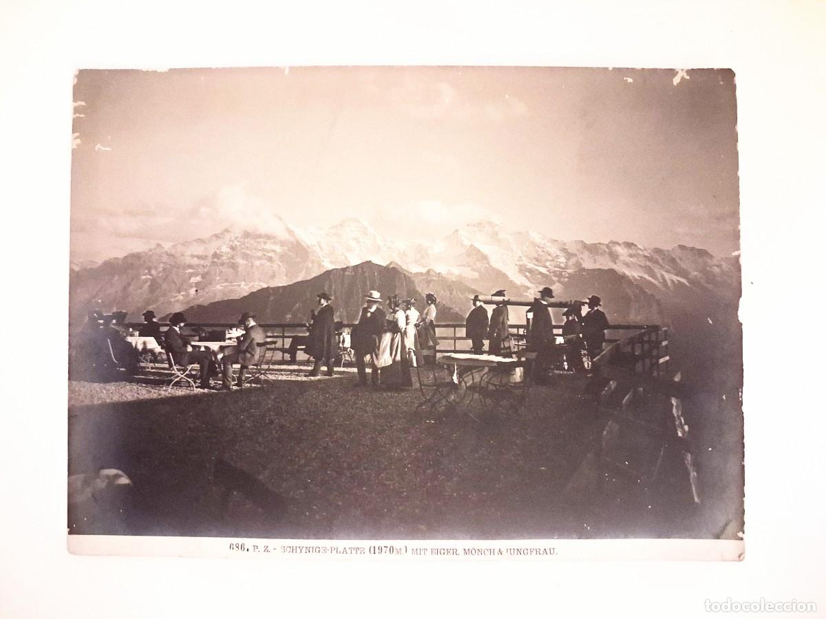 Fotograf&iacute;a antigua: Fotografia antigua, Schynige-Platte mit Eiger, M&ouml;nch y Jungfrau, Suiza