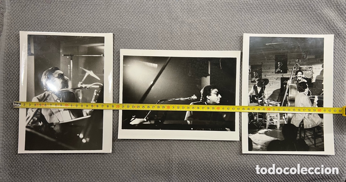 Photographie ancienne: TETE MONTOLIU, Tr&iacute;o.. (3) Fotograf&iacute;as. Aquellas veladas en Perdido Jazz., Valencia a&ntilde;os ochenta