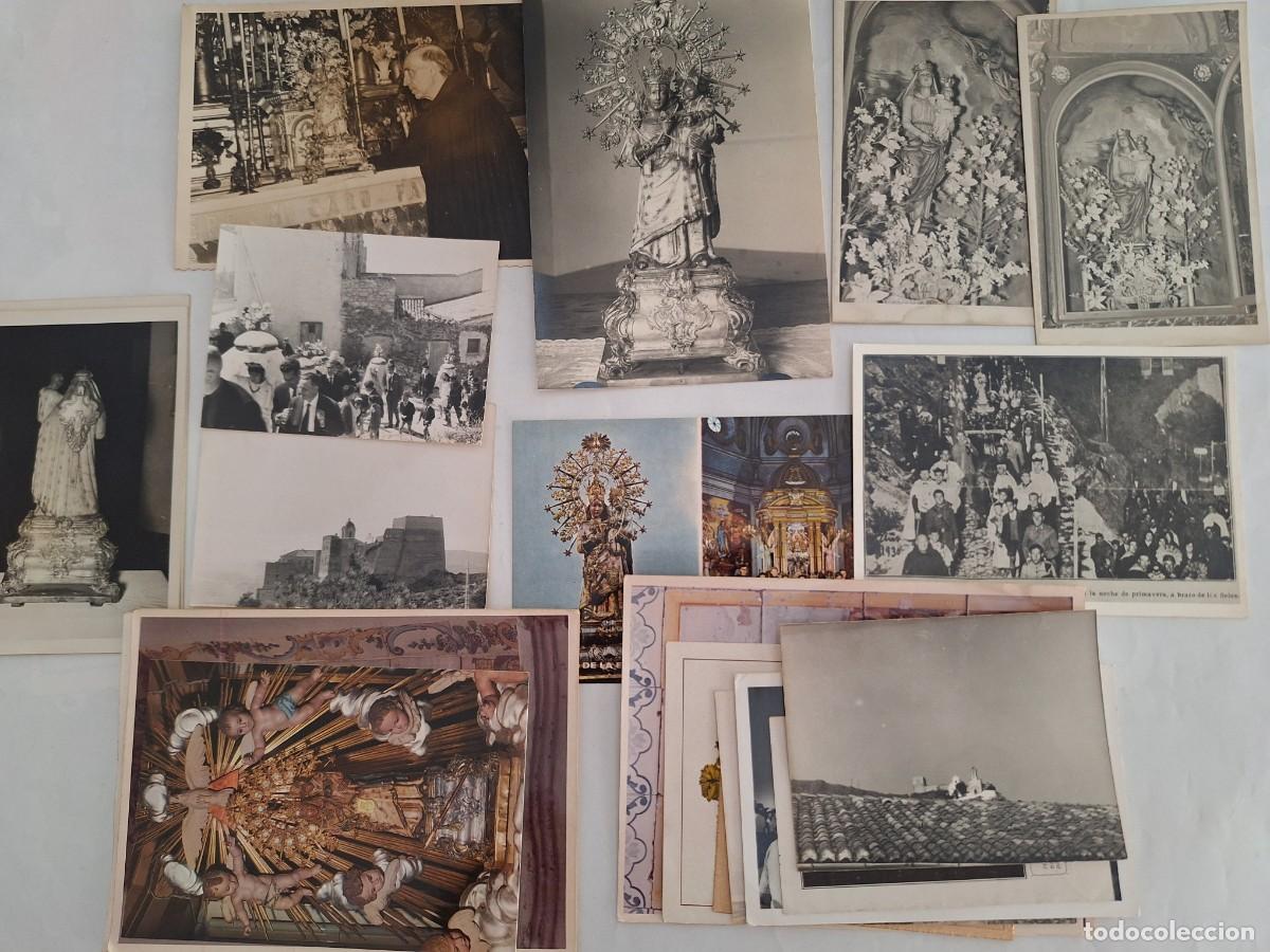 Alte Fotografie: GRAN LOTE 30 FOTOGRAFIAS POSTALES ESTAMPAS VIRGEN ENCARNACION CASTILLO SANTUARIO CULLERA VALENCIA RV