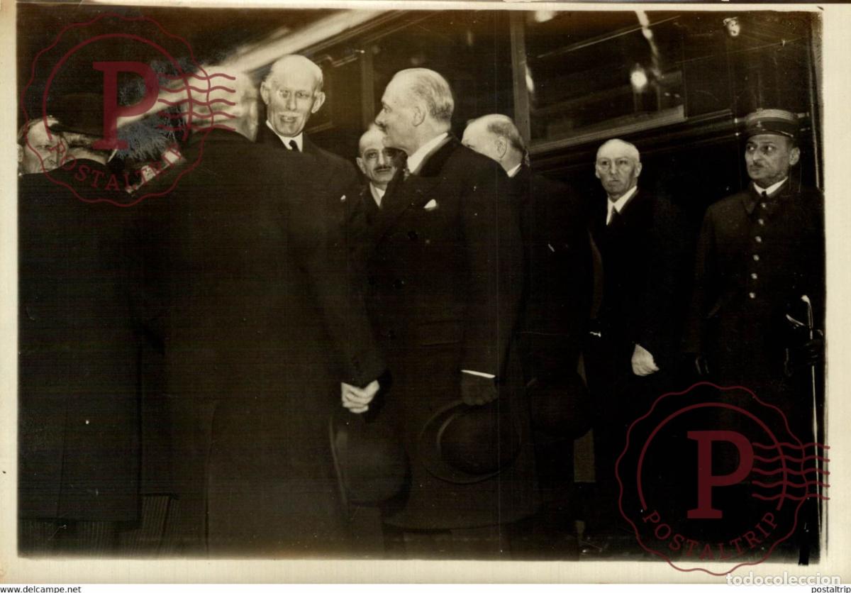 Fotograf&iacute;a antigua: SEPART MR LEBRUN A ANGLETERRA MR SARRAUT JOHN CLERCK AMBASSADEUR 18*13CM Photo Meurisse Paris collec