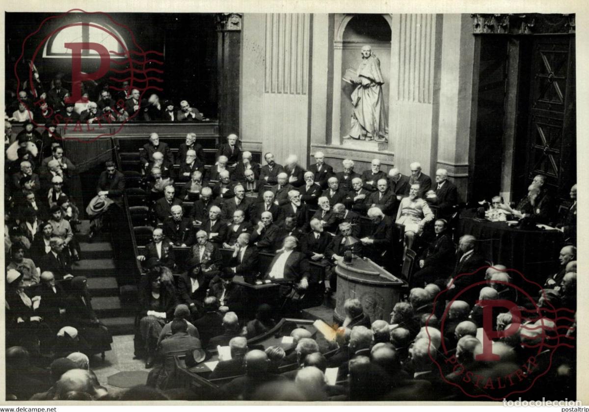 Fotograf&iacute;a antigua: ACADEMIE LE SEANSE ANNUELLE DES 5 ACADEMIES 18*13CM Photo Meurisse Paris collectionmeurisse