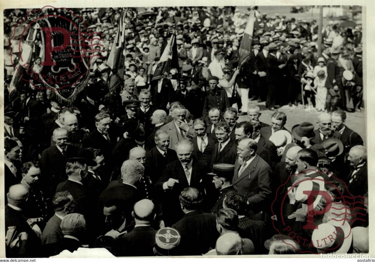 Fotograf&iacute;a antigua: 54 AUDUN LE ROMAN PRESIDENT DE LA REPUBLIQUE Meurthe et Moselle 18*13CM Photo Meurisse Paris colle