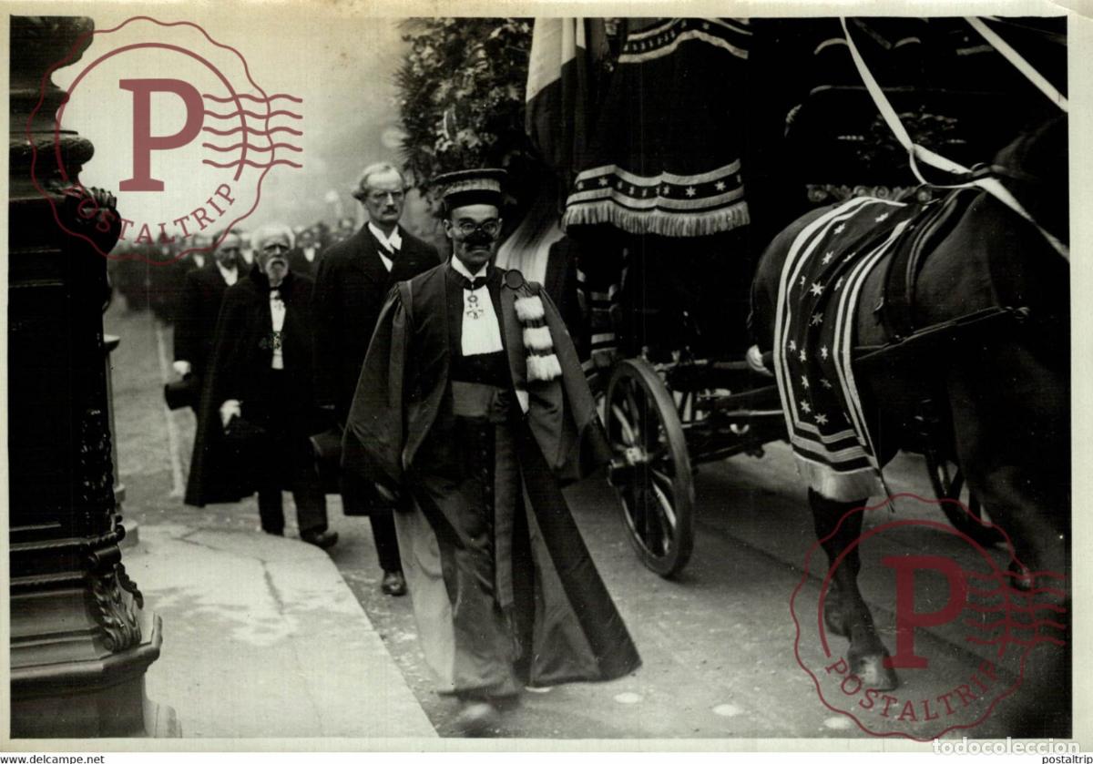 Antique Photography: OBSEQUES DE MONSIEUR PAUL PAINLEVE PROFESSEUR PICARD 18*13CM Photo Meurisse Paris collectionmeuris