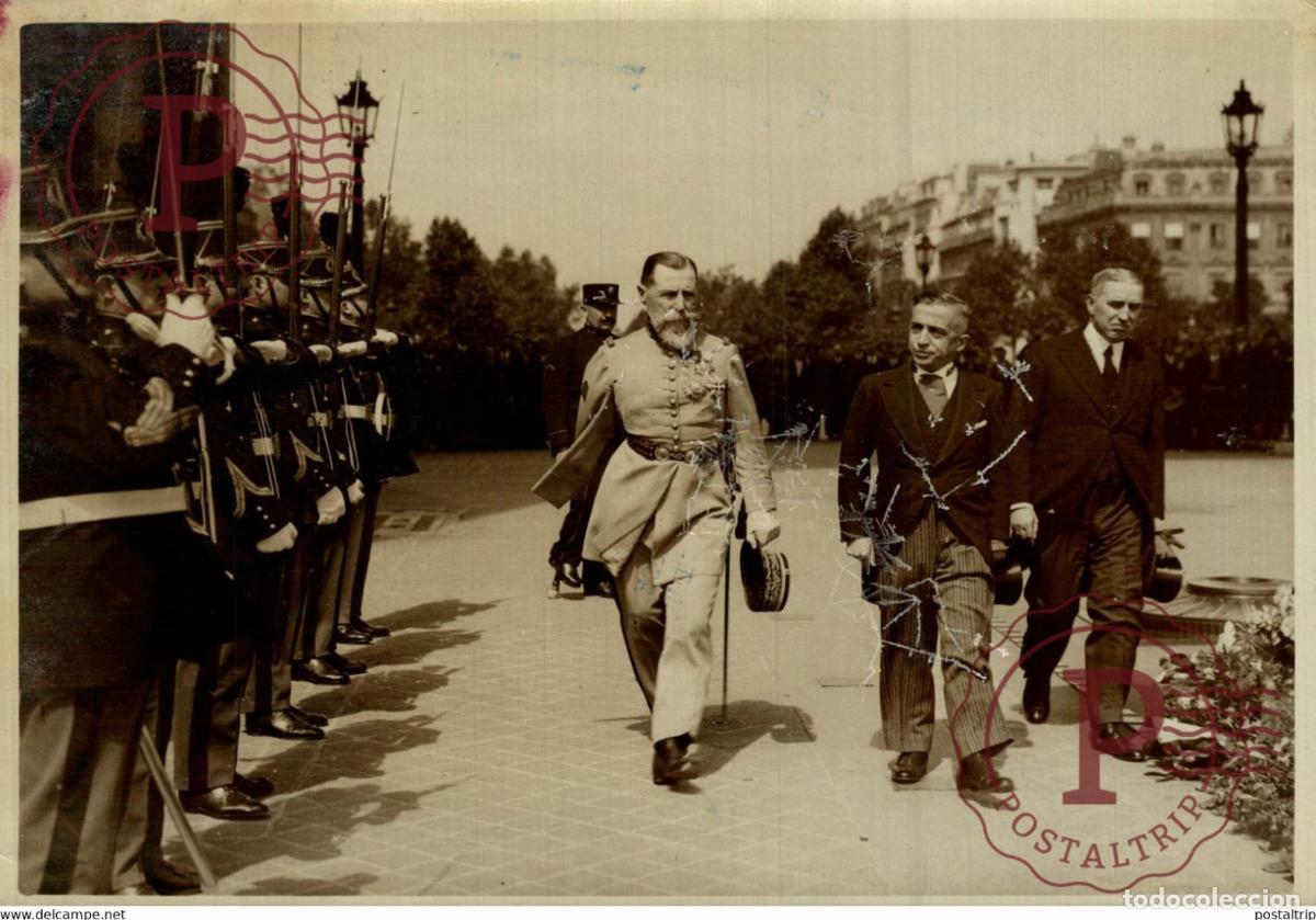 Antique Photography: M ASQUANI MINISTRE LES CORPORATIONS ITALIENNESGENERAL GOURAUD TOMBE SOLD 18*13CM Photo Meurisse Pari
