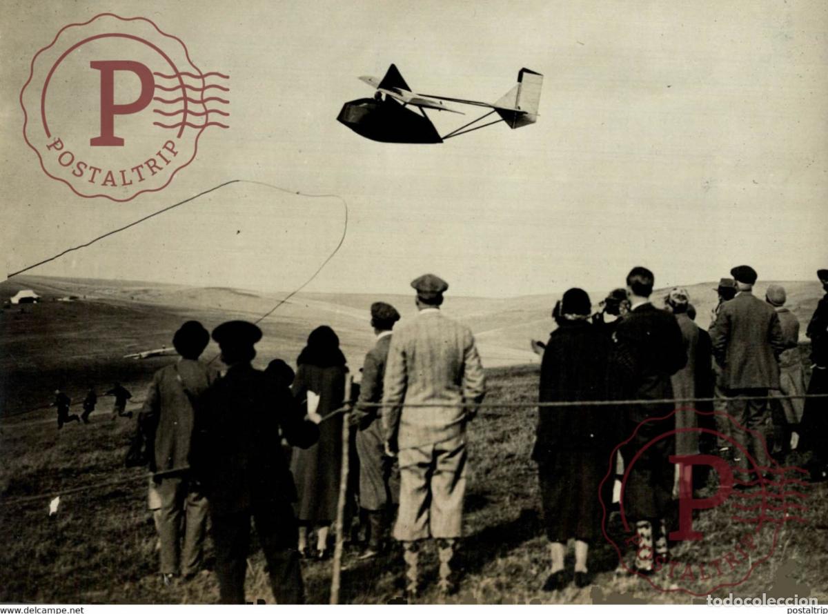 Fotografia antica: CONCOURS DE PLANEURS EN ANGLETERRE BOLSDEAU PRES BRIGTHON 17*12.5CM Photo Meurisse Paris collectionm