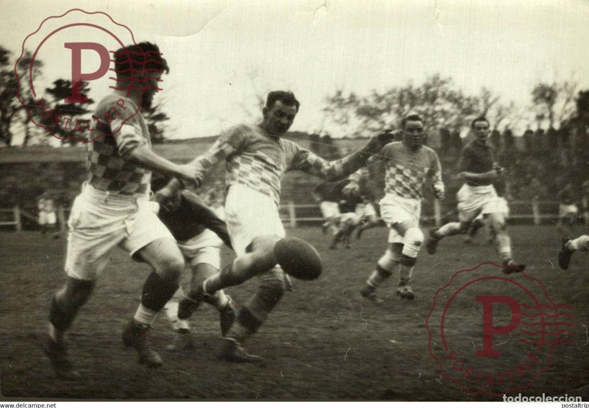 Alte Fotografie: RUGBY AU STADE JEAN BOULIN C A BEGLAIS CONTRE C A D G 18*13CM Photo Meurisse Paris collectionmeuris