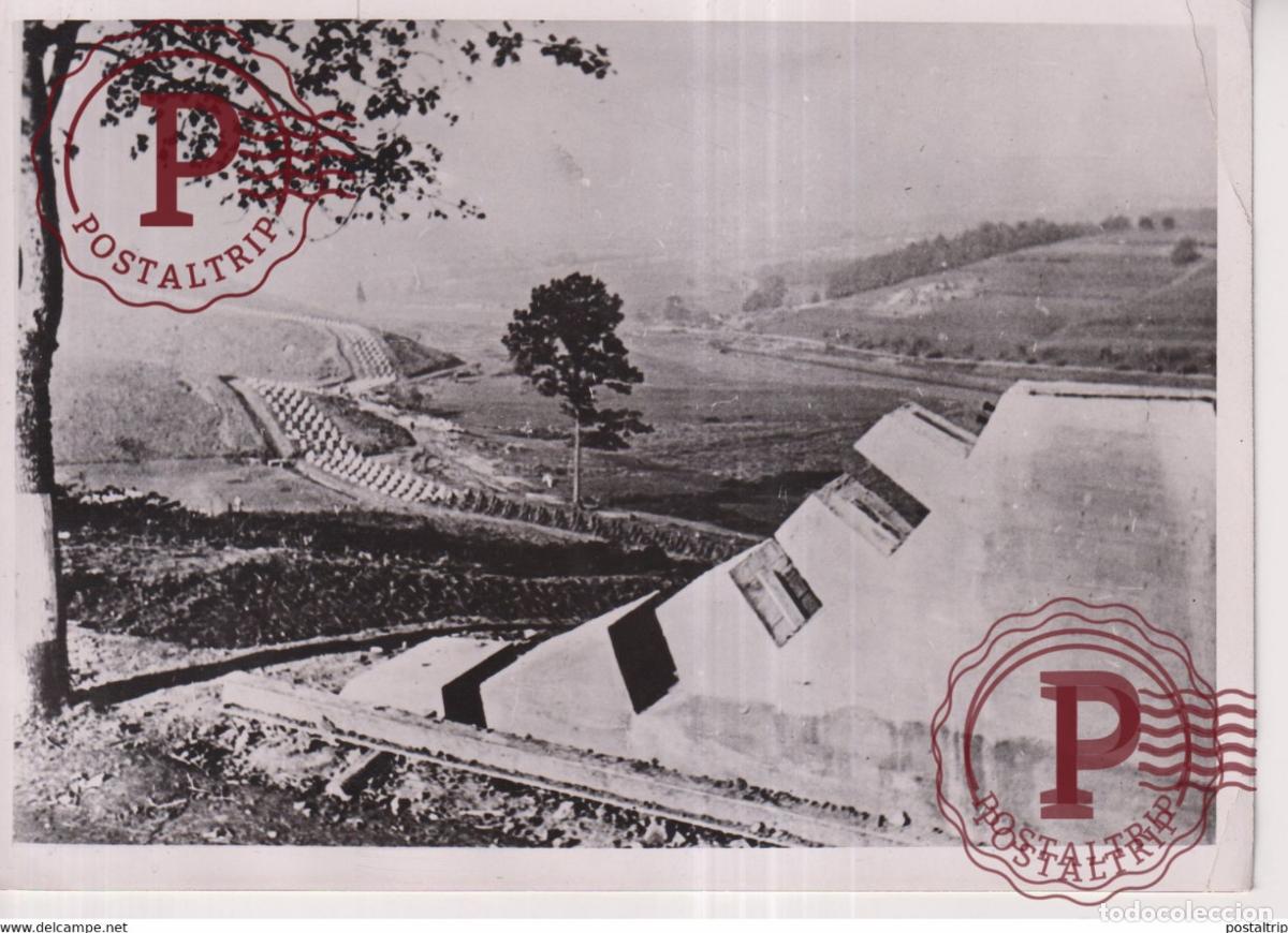 Alte Fotografie: FORTIFICATIONS ALLEMANDES FRONTIERE FRANCAISE LIGNE SIEGFRIED 18*13CM Photo Meurisse collectionmeu