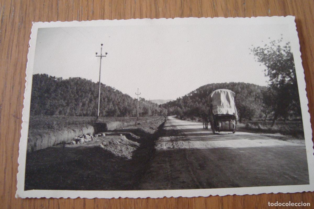 Fotograf&iacute;a antigua: ANTIGUA FOTOGRAFIA CARRETERA DE ALZIRA A GANDIA. VALENCIA 1953