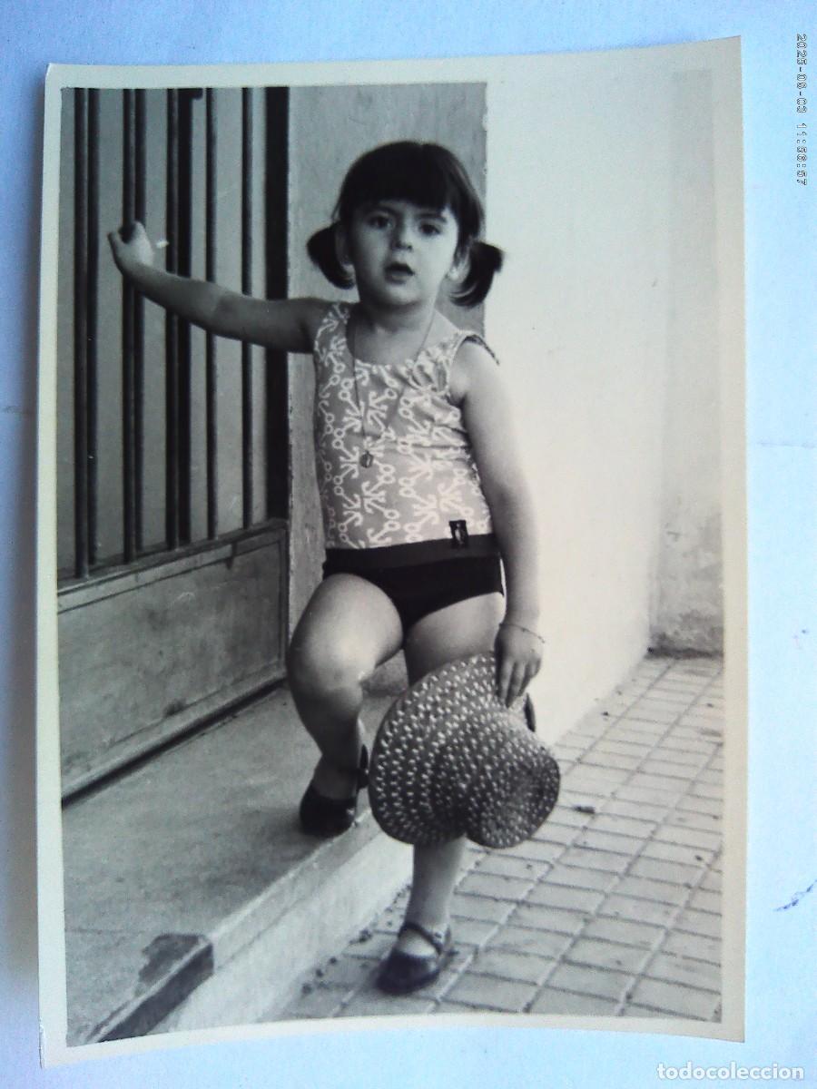 Fotograf&iacute;a antigua: BONITA FOTO DE NI&Ntilde;A CON SOMBRERO DE PAJA