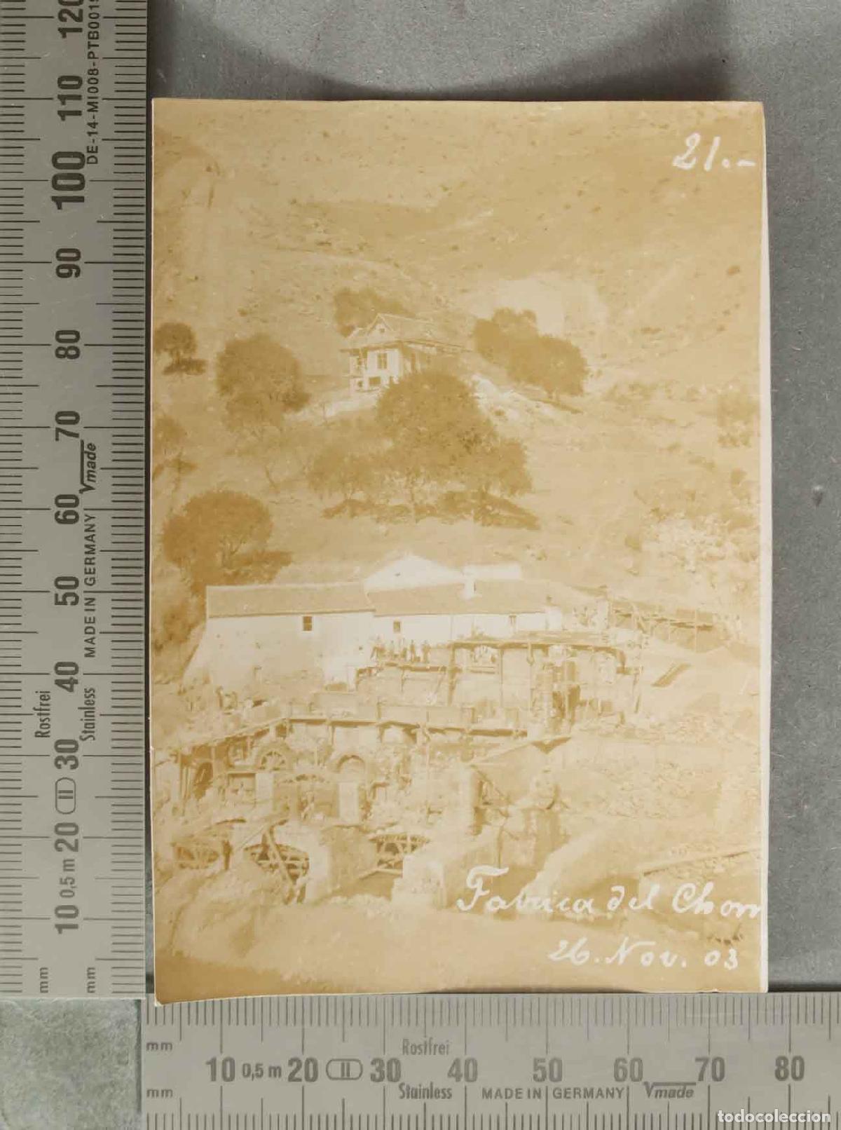 Fotograf&iacute;a antigua: FOTOGRAFIA. Fabrica del Chorro - Alora 26 NOV 1903. CONSTRUCCION INAUGURACION